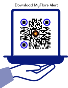 QR Code to download MyFlare Alert