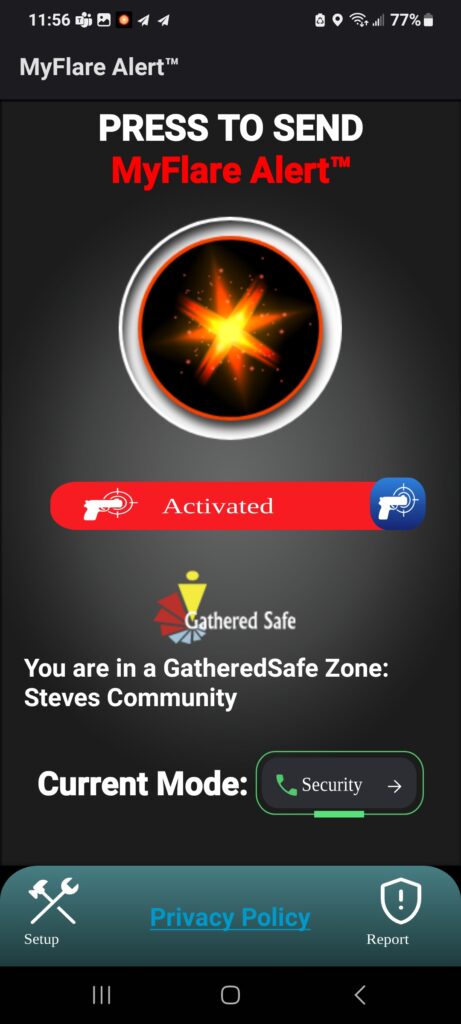 MyFlare Alert Active Shooter Alert Triggered